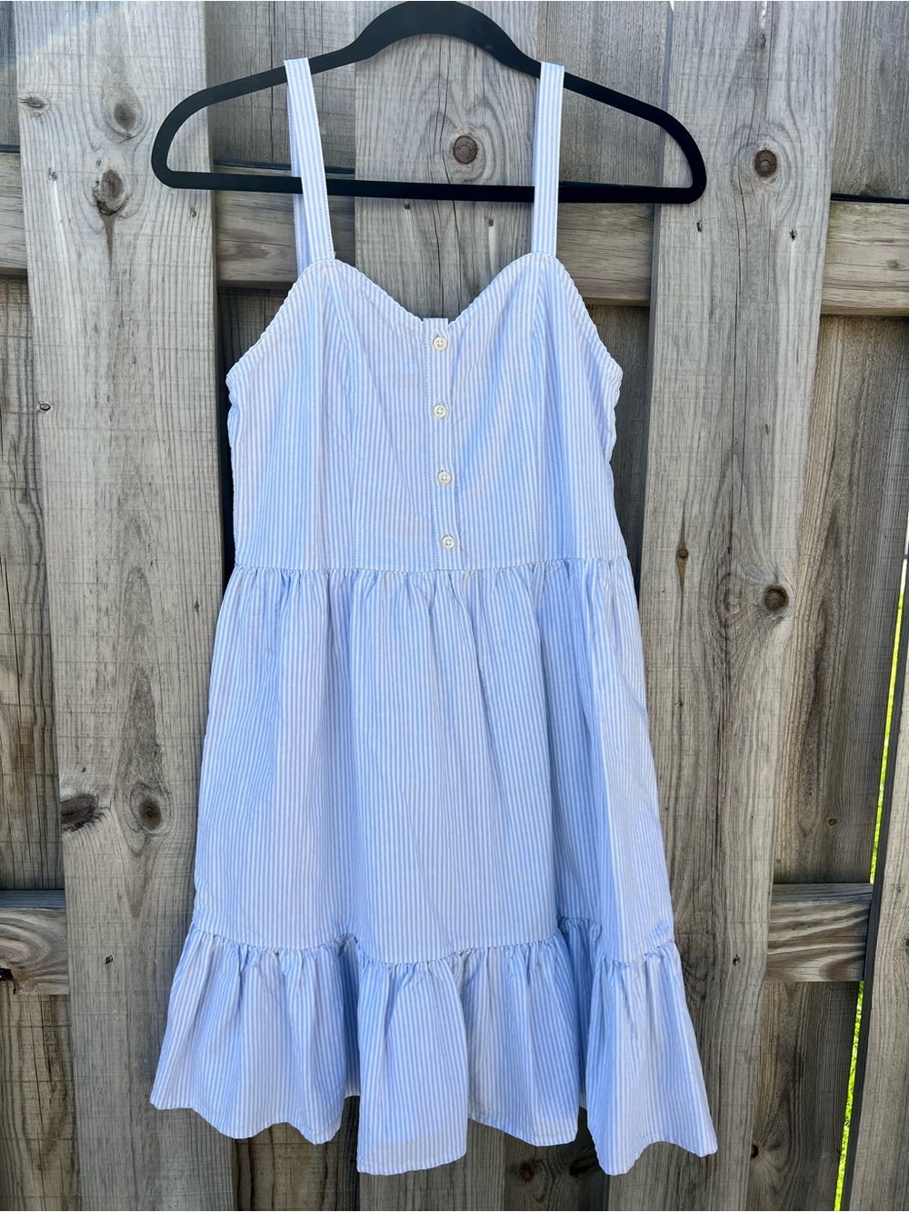 Brandy Melville Tianna Light Blue & White Striped Mini Sundress 100% Cotton